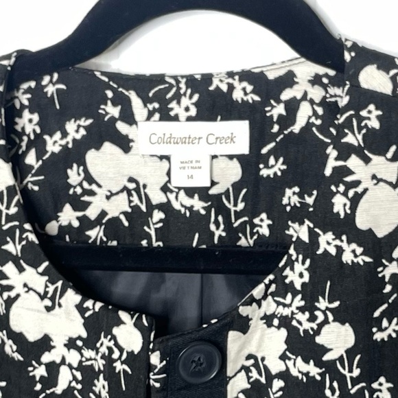Coldwater Creek Black & White Floral Jacket - Picture 7 of 7
